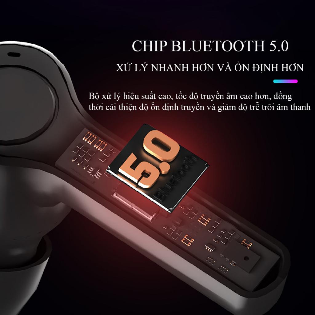 Tai nghe bluetooth gaming GM8, tai nghe không dây game pro 8 bluetooth 5.1 chống nước IPX5, nghe nhạc liên tục đến 6h