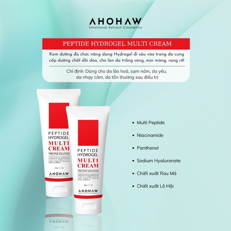 Kem dưỡng đa chức năng AHOHAW PEPTIDE HYDROGEL MULTI CREAM - Chính hãng Hàn Quốc