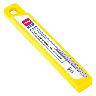 Lưỡi dao rọc giấy 30 độ deli , bạc, 10 chiếc lưỡi/hộp - e2015 - deli