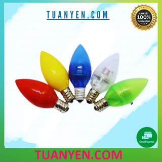Bóng led ớt màu đỏ, trắng, xanh, vàng, đèn trái ớt trang trí bàn thờ, bóng đèn LED công suất 0.5W