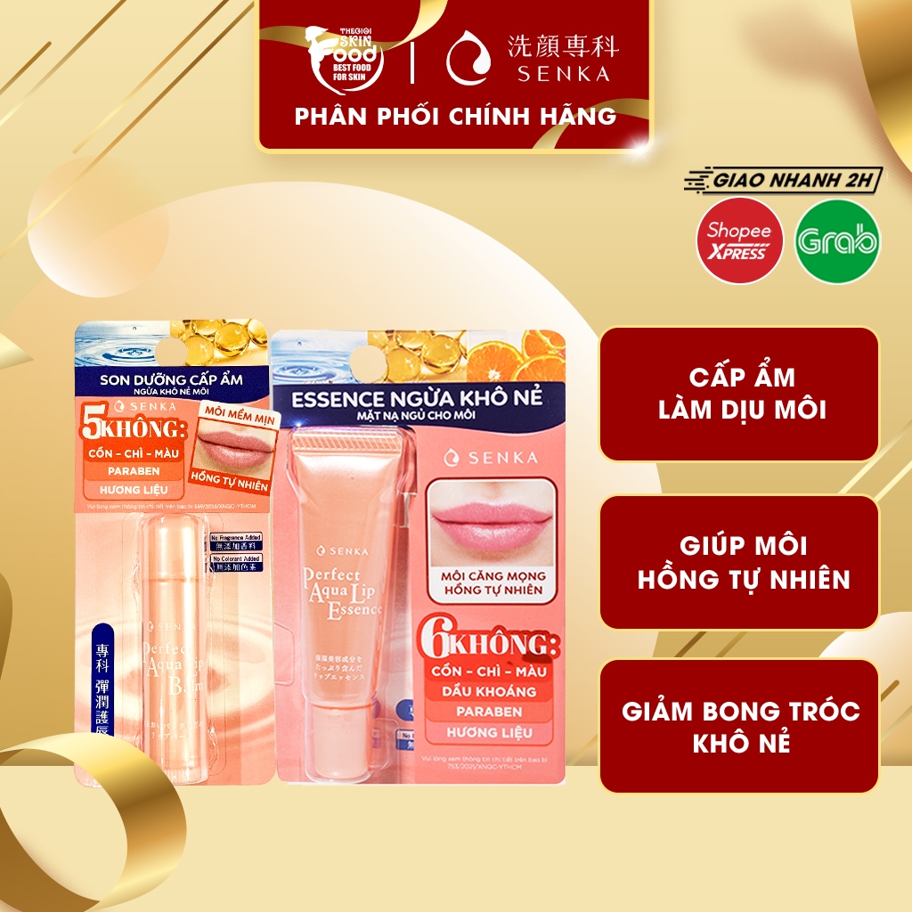 Sản Phẩm Dưỡng Môi Cấp Ẩm Cho Môi Căng mọng Senka Perfect Aqua Lip