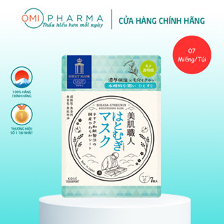 Mặt Nạ Dưỡng Sáng Da Chứa Chiết Xuất Ý Dĩ Bihada - Syokunin Clear Turn Kose Nhật Bản (7 Miếng/Túi)