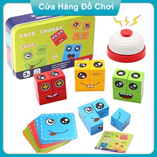 Mặt Thay Đổi Khối Lập Phương Rubik Đồ Chơi Khối Xây Dựng Trẻ Em Trò Chơi Bằng Gỗ Xếp Hình Đồ Chơi Giáo Dục