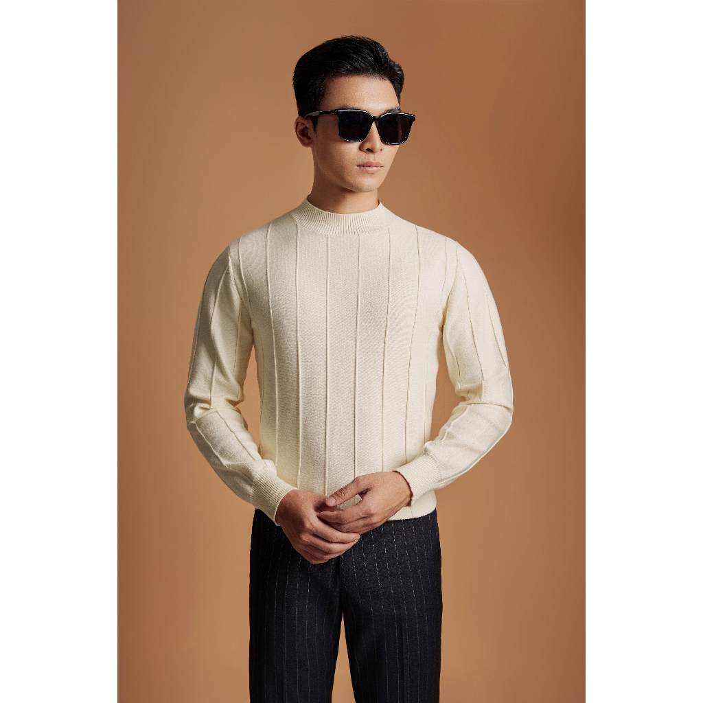 ÁO LEN ADAM STORE LEN TRẮNG CHỈ SỌC AL053T