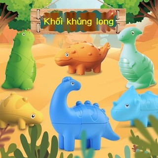 Đồ Chơi Khối Rubik 2x2x3 In Hình Khủng Long Tyrannosaurus Rex Stegosaurus Dễ Thương