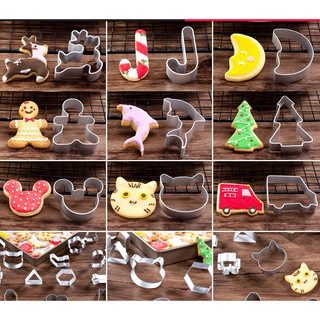 Khuôn nhôm cutter nhấn bánh quy, cookie tết Noel (đủ mẫu)