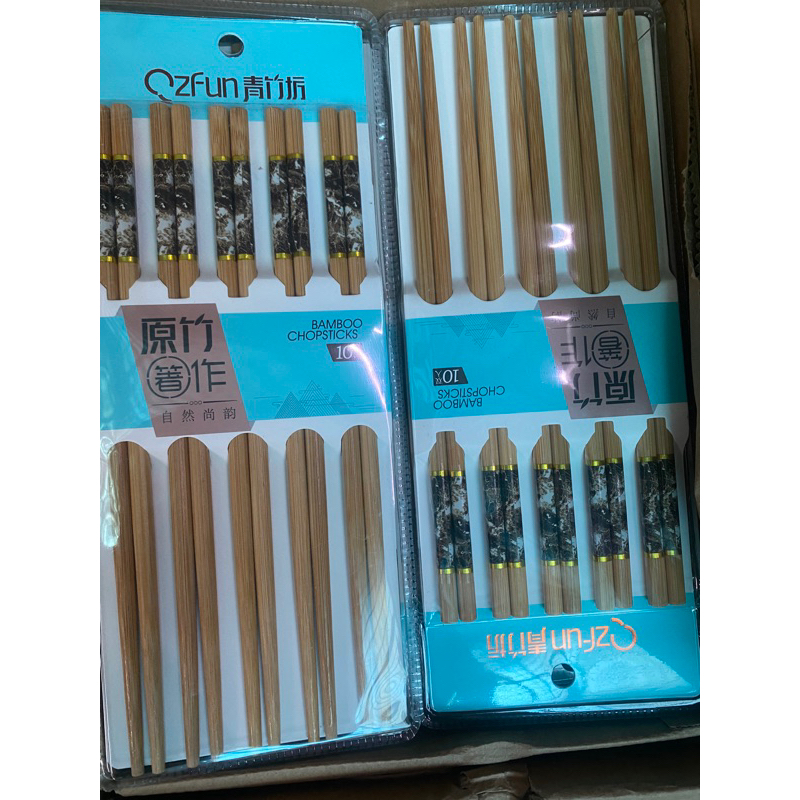 Vỉ 10 đôi đũa tre cao cấp xuất nhật,đũa ăn cơm trổ đá vân hoa tinh sảo