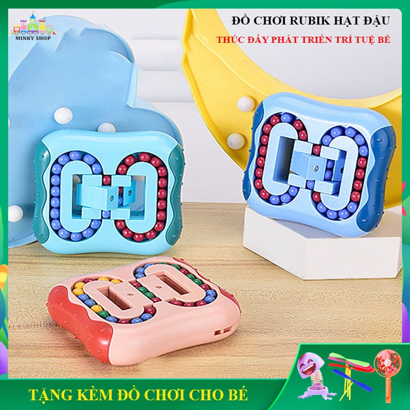 Đồ chơi khối Rubik ma thuật nhiều màu sắc cho trẻ em, rubik biến thể hạt đậu ma thuật, rubik giải đố con quay