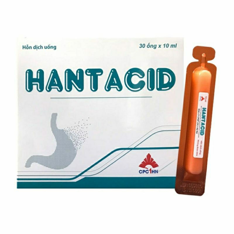 Hantacid - hỗn dịch uống kháng acid dịch vị  hộp 30 ống