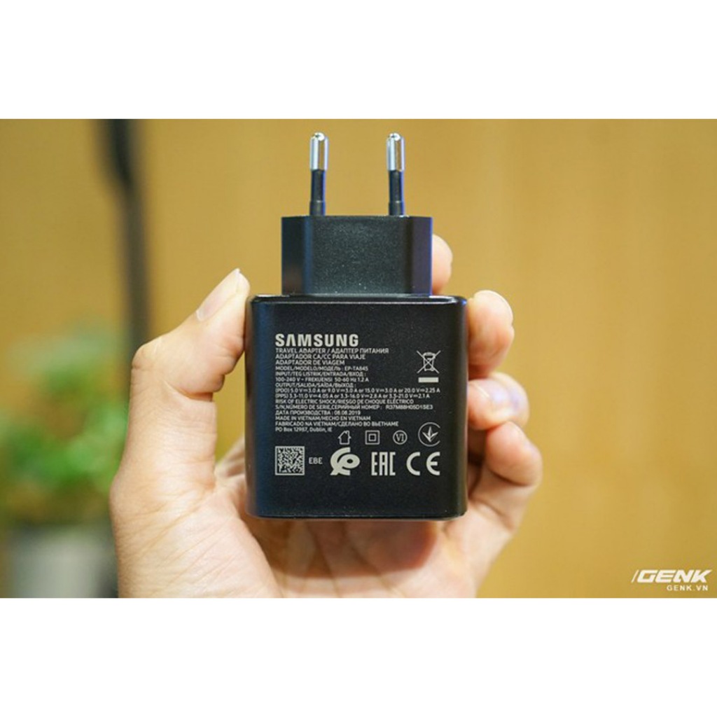Bộ sạc nhanh Samsung 45W Type C Hàng 1:1 Full Box dây sạc Samsung Type C 5A dài 1m cáp sạc Samsung MORE bảo hành 6 tháng