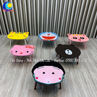 Bàn Gấp Hình Thú Ngộ Nghĩnh Cho Bé Chân Nhựa Cứng Chắc Chắn, Độ Bền Cao
