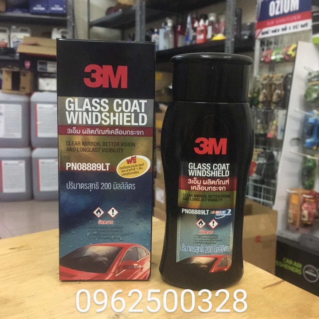 Chai chống bám nước trên kính xe 3M Glass Coat Windshield 08889 LT 200ml