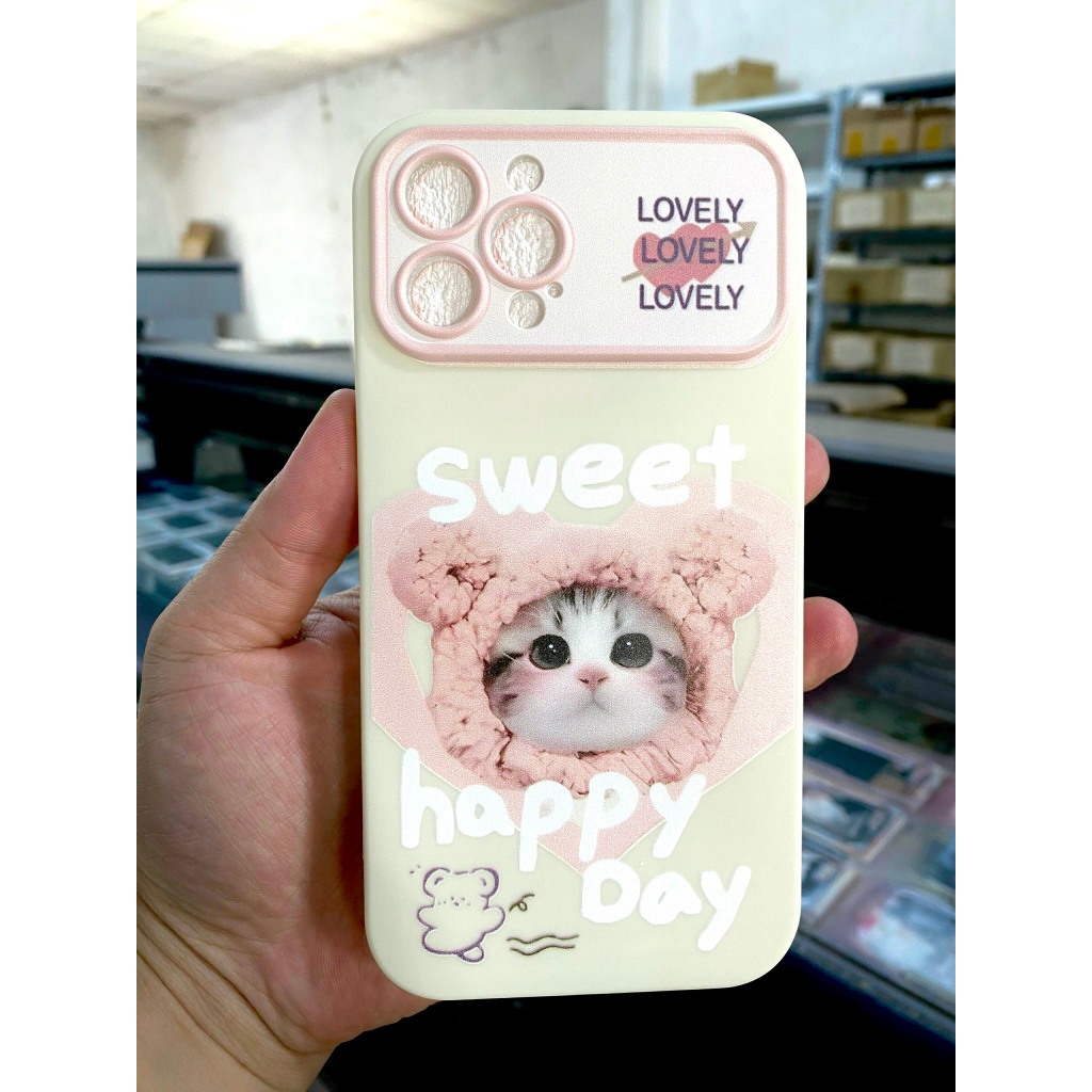 Ốp lưng iphone Ốp Điện Thoại Mèo sweet chống sốc Dành Cho iphone13promax/12/Xs/11/7/8/Plus/Mini/ProMax st1025