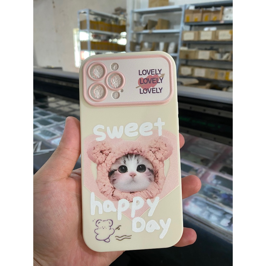 Ốp lưng iphone Ốp Điện Thoại Mèo sweet chống sốc Dành Cho iphone13promax/12/Xs/11/7/8/Plus/Mini/ProMax st1025