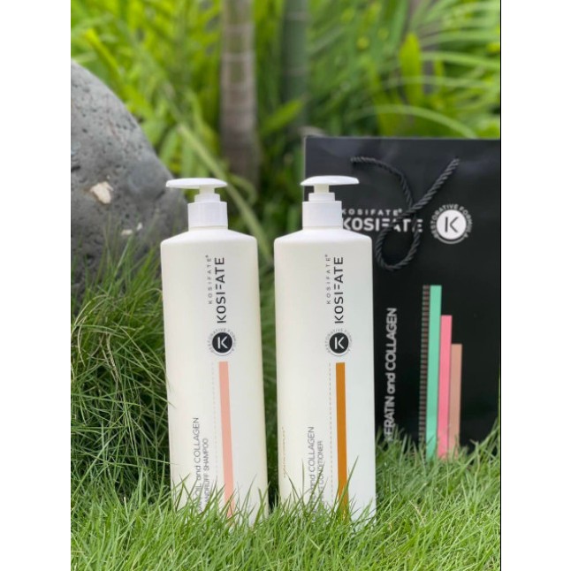 Cặp Dầu Gội Xả Dưỡng Sinh KOSIFATE Keratin Complexx 1000ml x2