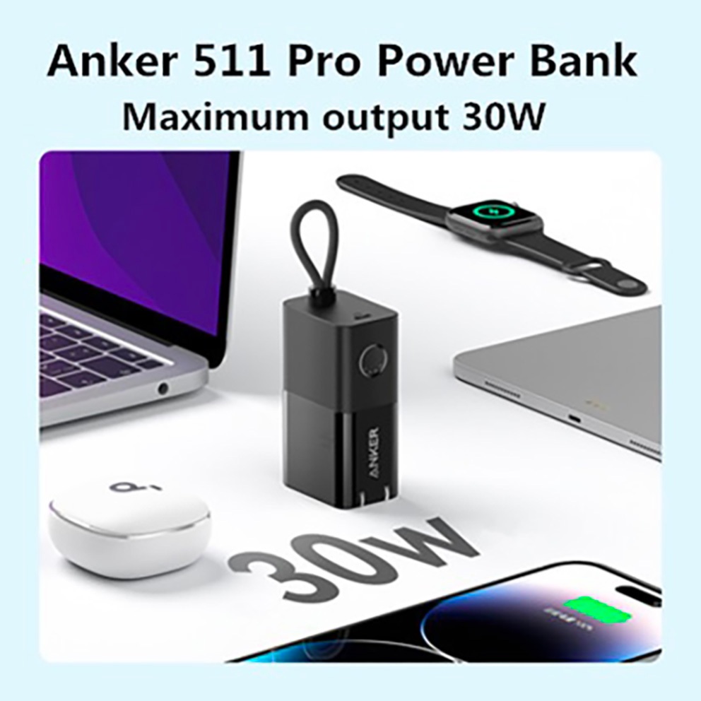 Sạc dự phòng kiêm củ sạc 2 in 1 Anker A1634 PD 30W 5000mAh,Cho Laptop 15 Pro Max 14 Pro 13 12 11 XS 8P,Bảo Hành 12T