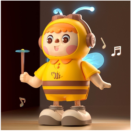 Đồ Chơi Chú Ong Nhảy Múa, Ong Cầm Hoa Nhảy Múa Phát Sáng, Phát Nhạc, Chớp Mắt Đáng Yêu Cho Bé