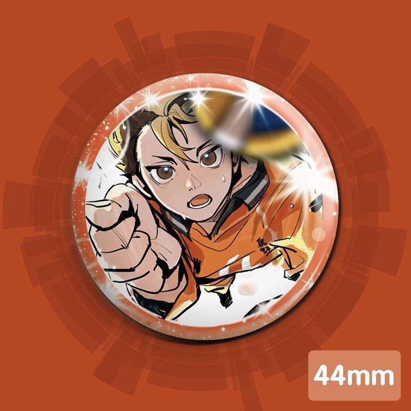 Huy hiệu HAIKYUU!! ver LONG LANH Vua bóng chuyền in hình anime chibi quà tặng xinh xắn độc đáo ghim cài áo cặp sách
