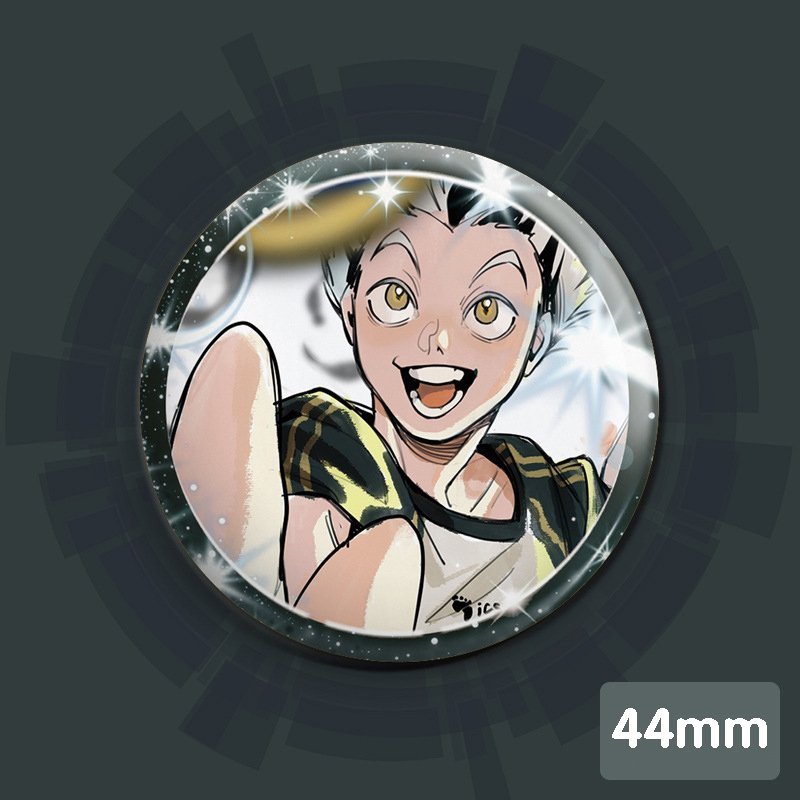 Huy hiệu HAIKYUU!! ver LONG LANH Vua bóng chuyền in hình anime chibi quà tặng xinh xắn độc đáo ghim cài áo cặp sách