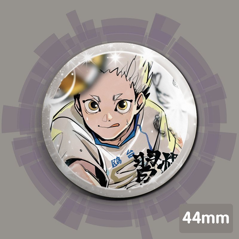 Huy hiệu HAIKYUU!! ver LONG LANH Vua bóng chuyền in hình anime chibi quà tặng xinh xắn độc đáo ghim cài áo cặp sách