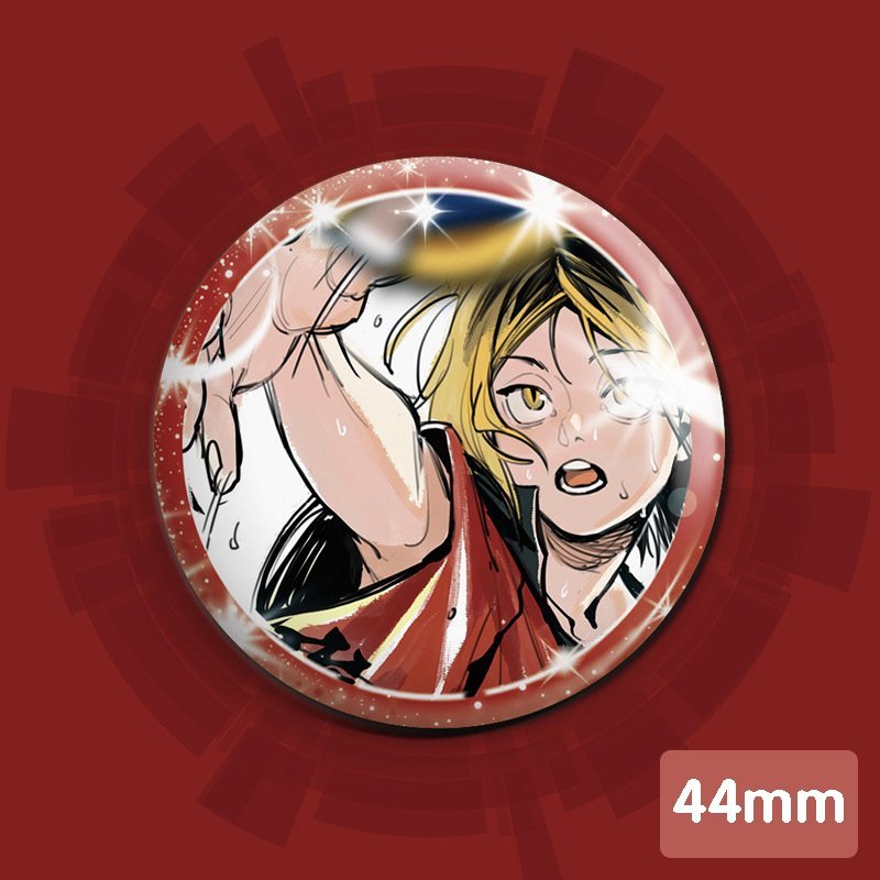Huy hiệu HAIKYUU!! ver LONG LANH Vua bóng chuyền in hình anime chibi quà tặng xinh xắn độc đáo ghim cài áo cặp sách