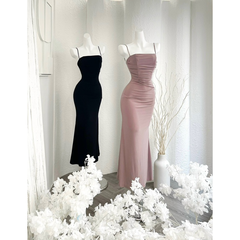 Đầm Maxi Đuôi Cá Dáng Ngực Ngực Tôn Body Sexy Sang Trọng