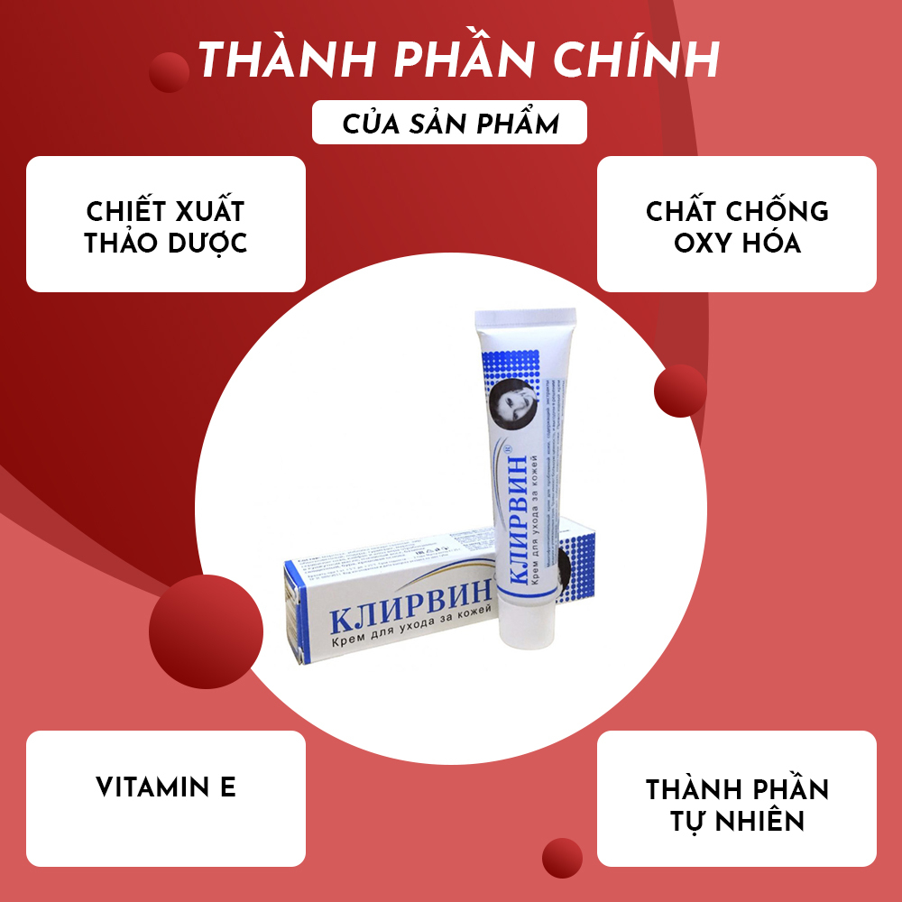 Kem mờ sẹo KLIRVIN Hàng Nga 25g, giảm sẹo lồi, lõm, sẹo thâm, do mụn, sẹo lâu năm, té ngã, sẹo non: ShopMyPhamNga_Mockba