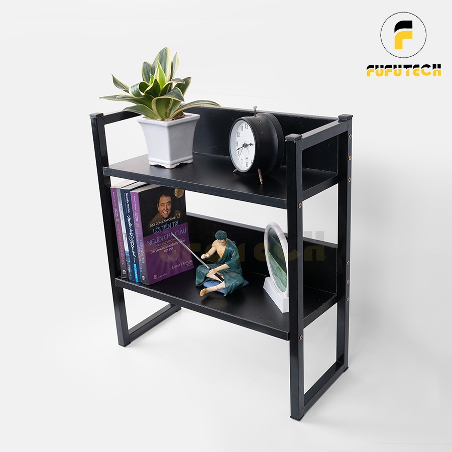 Kệ để bàn FUFUTECH 60x48 khung thép chắc chắn màu đen 1000g