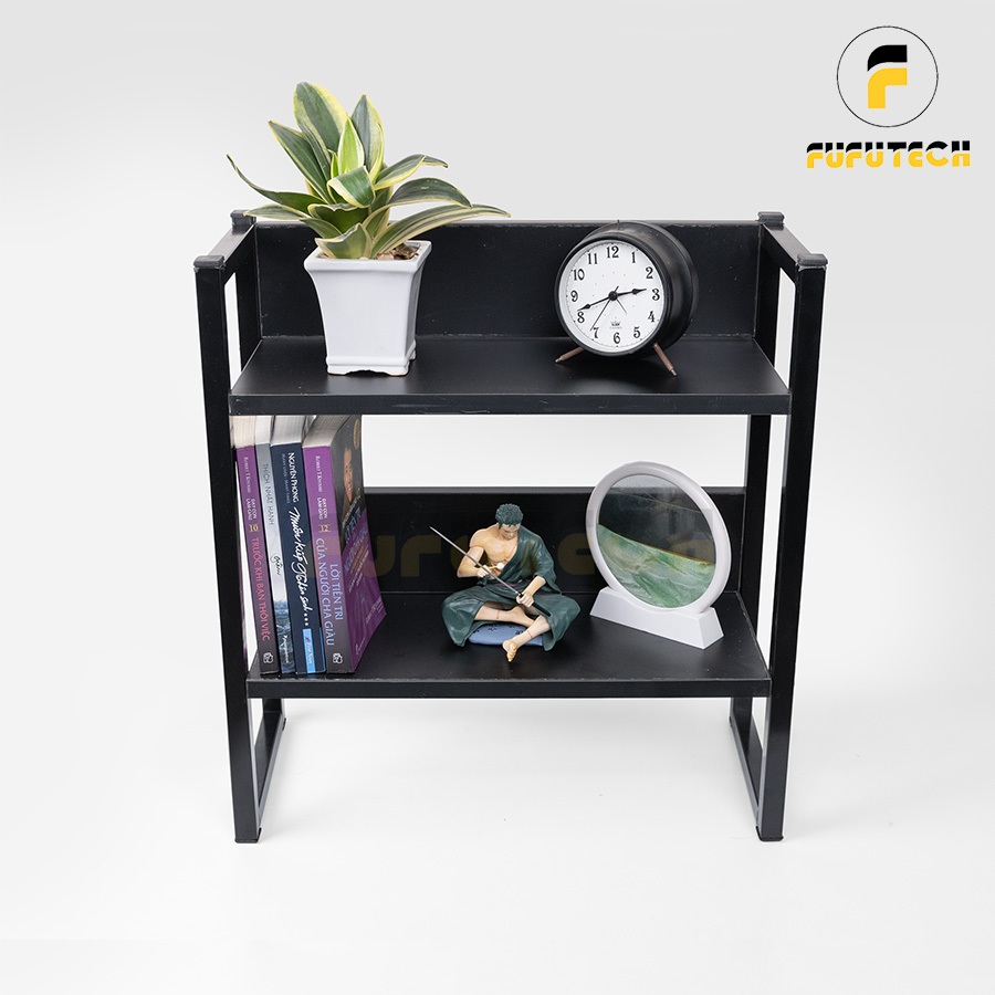 Kệ để bàn FUFUTECH 60x48 khung thép chắc chắn màu đen 1000g