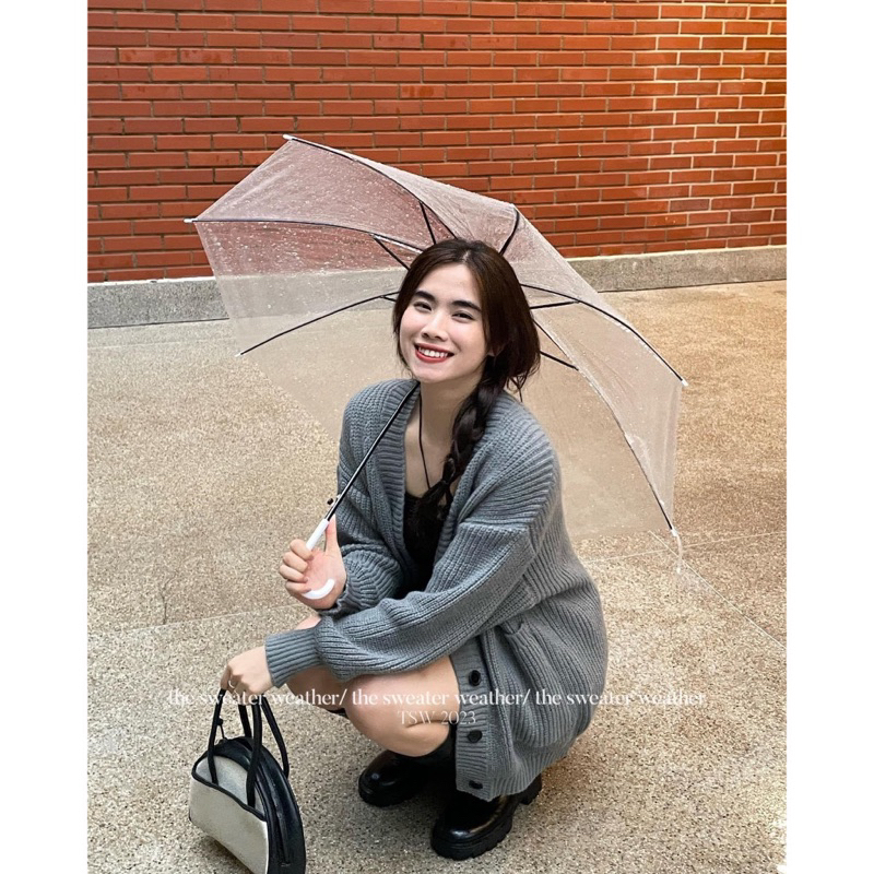 Áo Khoác Cardigan trơn form to Hàn quốc