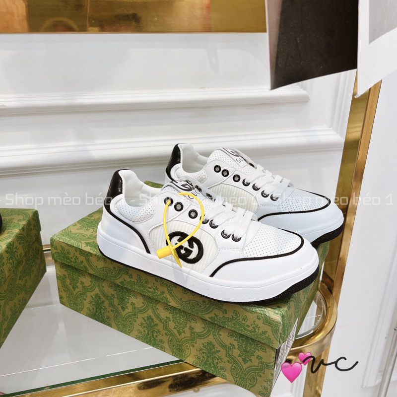 Giày thể thao gc viền kẻ pha logo hông fullbox