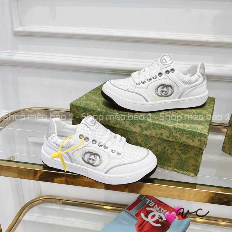 Giày thể thao gc viền kẻ pha logo hông fullbox