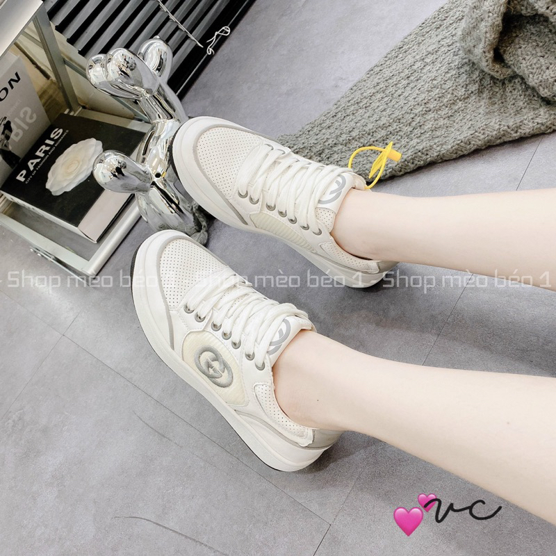 Giày thể thao gc viền kẻ pha logo hông fullbox