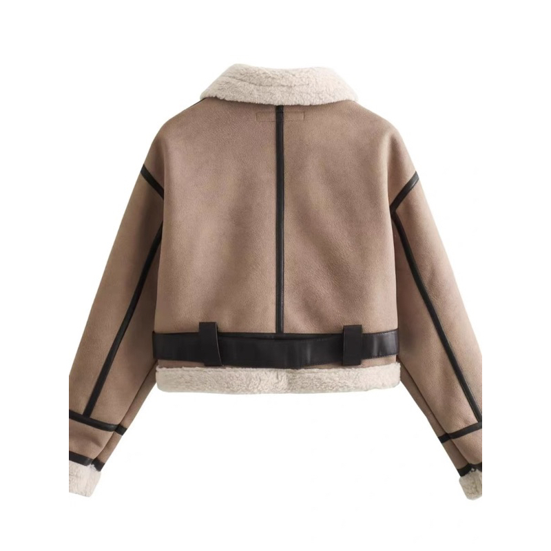 Áo khoác da lót lông cao cấp hàng new chuẩn zara xuất 2023