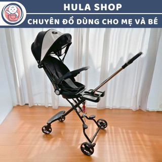 [XẢ KHO - HÀNG MỚI] Xe đẩy trẻ em gấp gọn, thông hơi thoáng khí M8 màu đen