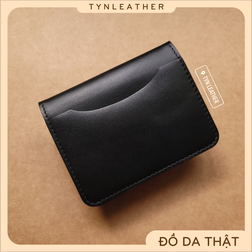 Ví card mini da bò thật, Ví mini nam nữ, Ví đựng thẻ
