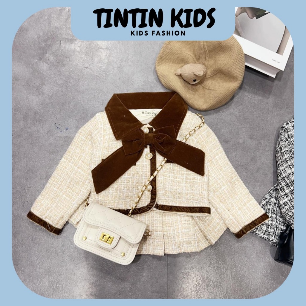 Set Dạ Nơ dày dặn Phối, Dạ Tech Cho Bé Gái 7-17kg Thoải mái