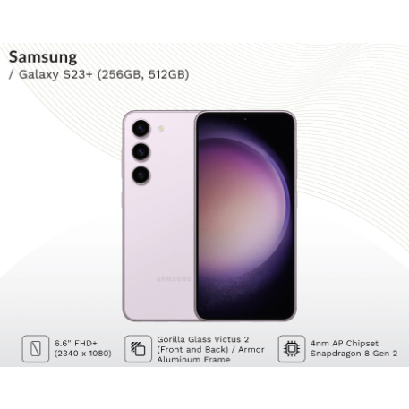 Samsung S23+ 5G 512GB ROM + 12GB RAM Có chức năng Facelock 6.5 MÀN HÌNH IPS LCD * Điện thoại thông minh nhập khẩu mới