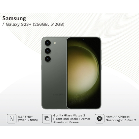 Samsung S23+ 5G 512GB ROM + 12GB RAM Có chức năng Facelock 6.5 MÀN HÌNH IPS LCD * Điện thoại thông minh nhập khẩu mới