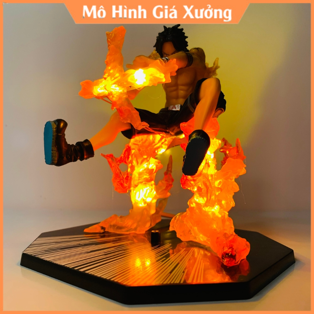 Mô hình OnePiece ACE V2 hàng siêu đẹp đế không chữ có led USB - No Box - Bộ FZ - One Piece - No Box