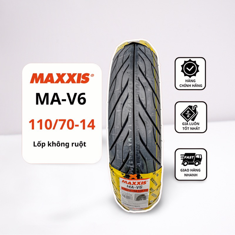 Vỏ lốp xe máy Janus MAXXIS MA-V6 Gai xương cá 110/70-14 TL