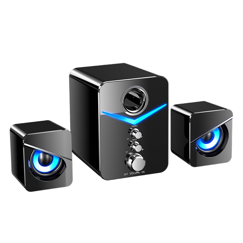 Loa Vi Tính Để Bàn MC D221 SUPER BASS Cực Đã,Loa Máy Tính Có LED Cao Cấp Cho PC, Laptop, Điện Thoại ICHECO L03