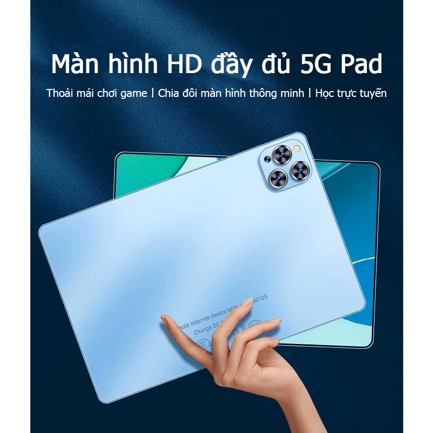 Máy tính bảng chơi game hiệu năng cao RAM 12GB + ROM 512GB Màn hình bảo vệ mắt độ phân giải cao 11 inch tablet PC