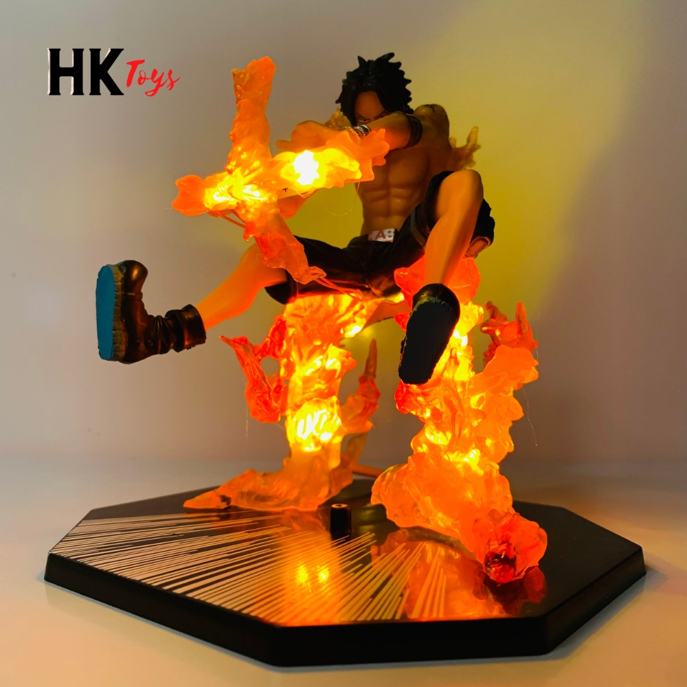 Mô hình OnePiece ACE V2 hàng siêu đẹp đế không chữ có led USB - No Box - Bộ FZ - One Piece - No Box - HKTOYS