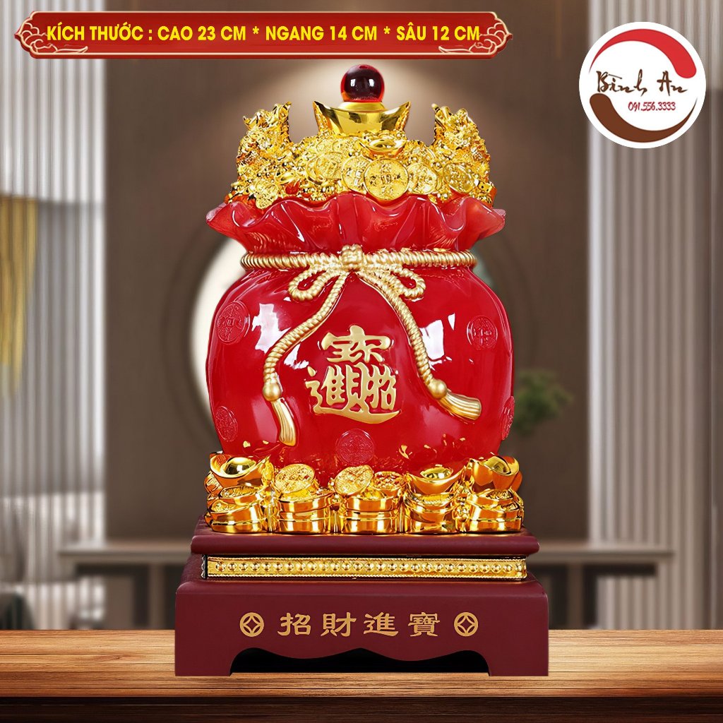 Túi Vàng Kim Bảo Tài Lộc Phong Thủy Nhiều Màu - Phong Thủy Bình An