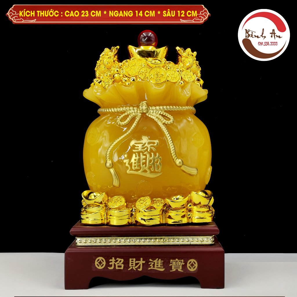 Túi Vàng Kim Bảo Tài Lộc Phong Thủy Nhiều Màu - Phong Thủy Bình An