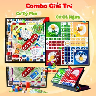 Board game gia đình vui nhộn cờ tỷ phú và cờ cá ngựa siêu vui
