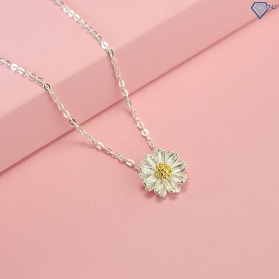 Dây chuyền bạc nữ hoa cúc họa mi dây xích DCN0493 - Trang Sức TNJ