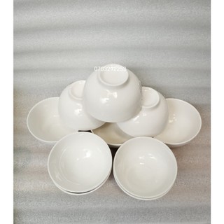 Combo 10 chén sứ, 5 chén sứ trắng ăn cơm 11cm