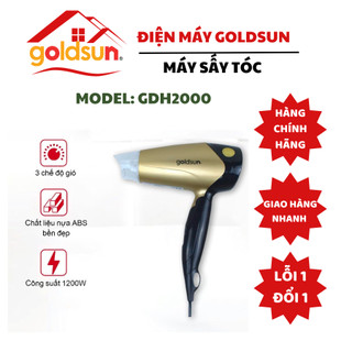 Máy sấy tóc tạo kiểu tóc nhỏ gọn tiện dụng 2 chế độ gió Goldsun, máy sấy tạo kiểu tóc, bảo hành chính hãng